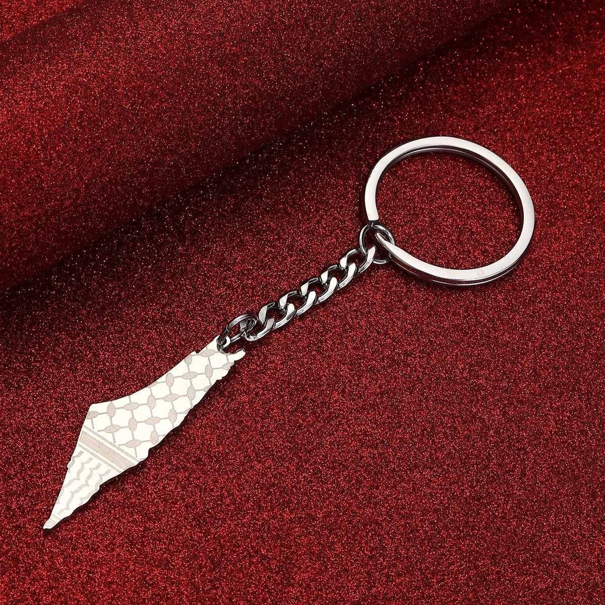 Elegant Palestine Map Pendant Keyring - Fashion Jewelry Gift
