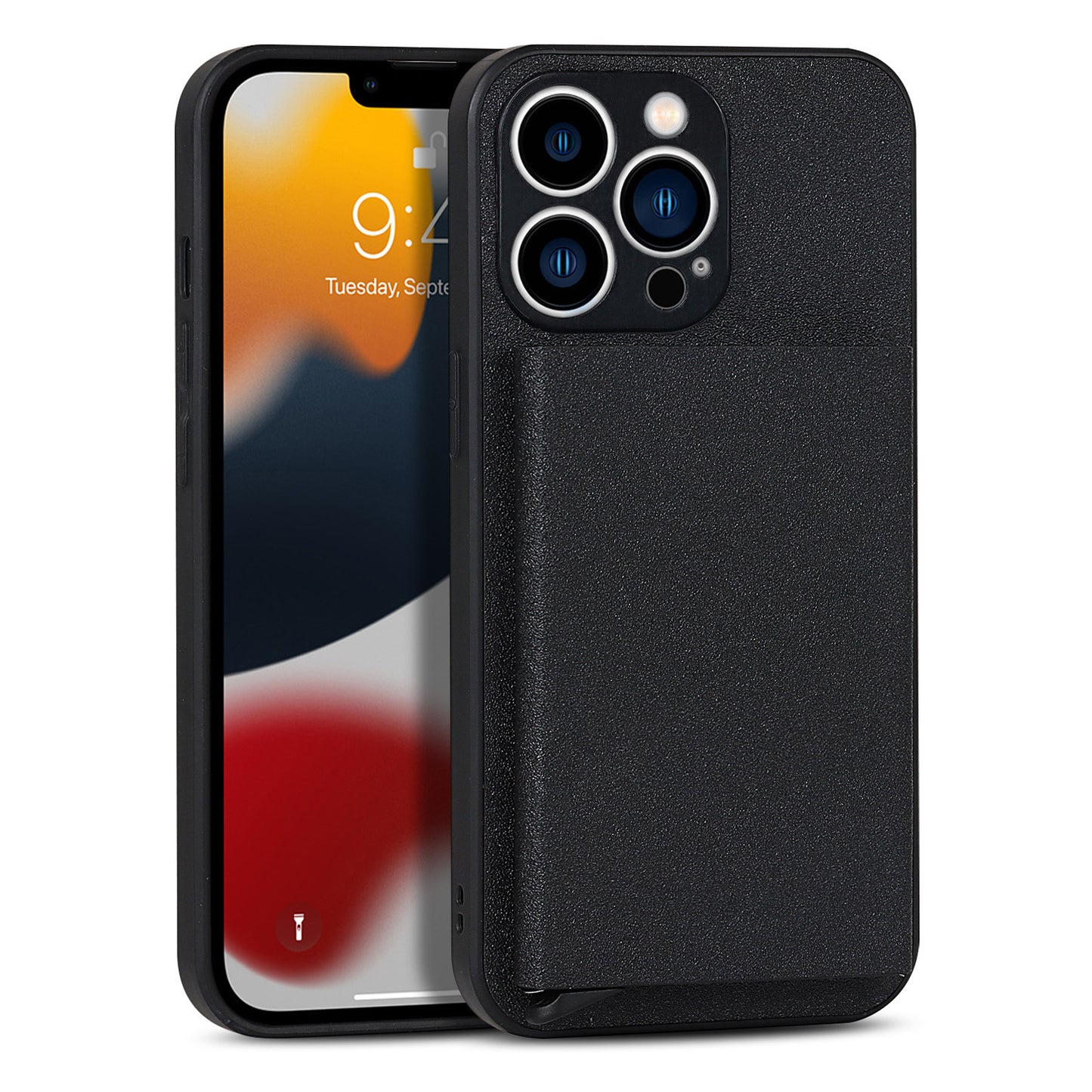 Aluminum Alloy Sliding Card Holder Wallet Case for iPhone 14 Pro Max 13 12 11 - Metal Back Cover