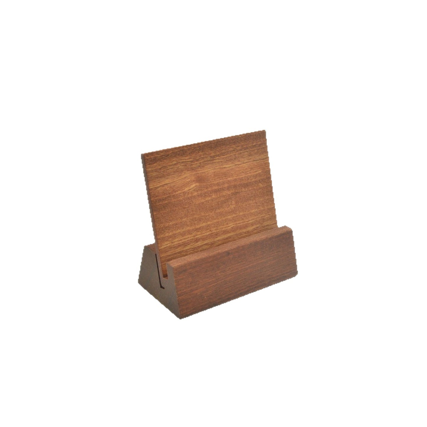 Solid Wood Desktop Display Stand - Wooden Business Card, Photo & Calendar Card Holder Base