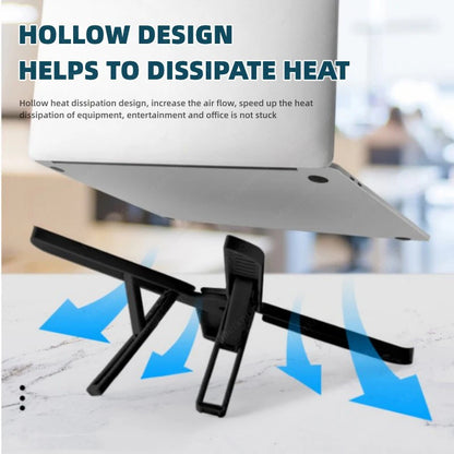Foldable Laptop & Tablet Stand - Ergonomic Adjustable Cooling Holder with Hollow Heat Dissipation Design