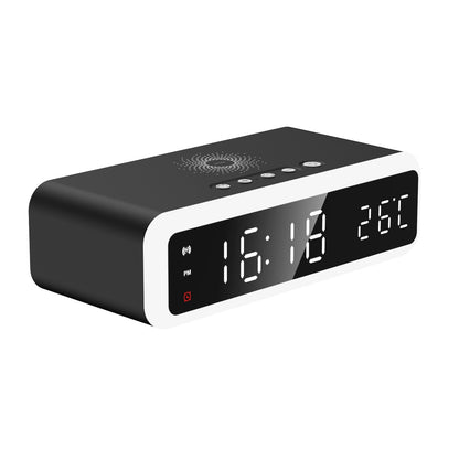 15W Fast Wireless Charging Station - Multifunctional Digital Alarm Clock with Temperature Display