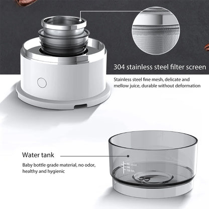 Mini Electric Coffee Grinder & Brewer - Automatic Drip Coffee Maker with Stirring Cup