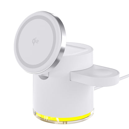 Qi2 Magnetic 3-in-1 Wireless Charger Stand - Fast Charging Station for iPhone & Multi-Devices