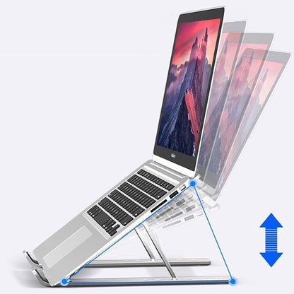Foldable Portable Aluminum Alloy Notebook Stand - Stable Desktop Computer Holder & Cooling Bracket