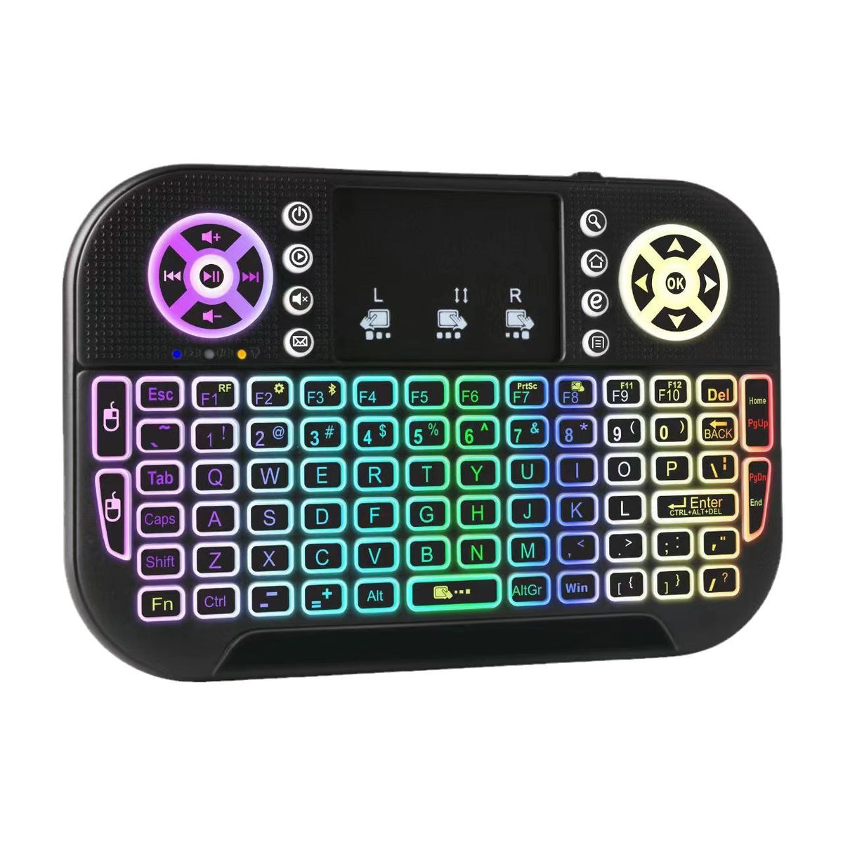 N8 Air Mini Wireless Keyboard - RGB Colorful Backlit Air Mouse & Portable Smart TV Remote Control