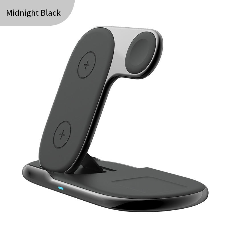 Foldable 3-in-1 Magnetic Wireless Charger Stand - Fast Charging Station for iPhone, Android, Apple Watch & Earbuds
