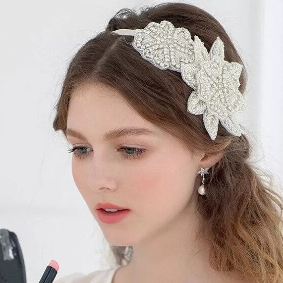 White Crystal Beaded Wedding Bolero / Rhinestone Tassel Shoulder Wrap Applique for Bridal Gown or Evening Dress