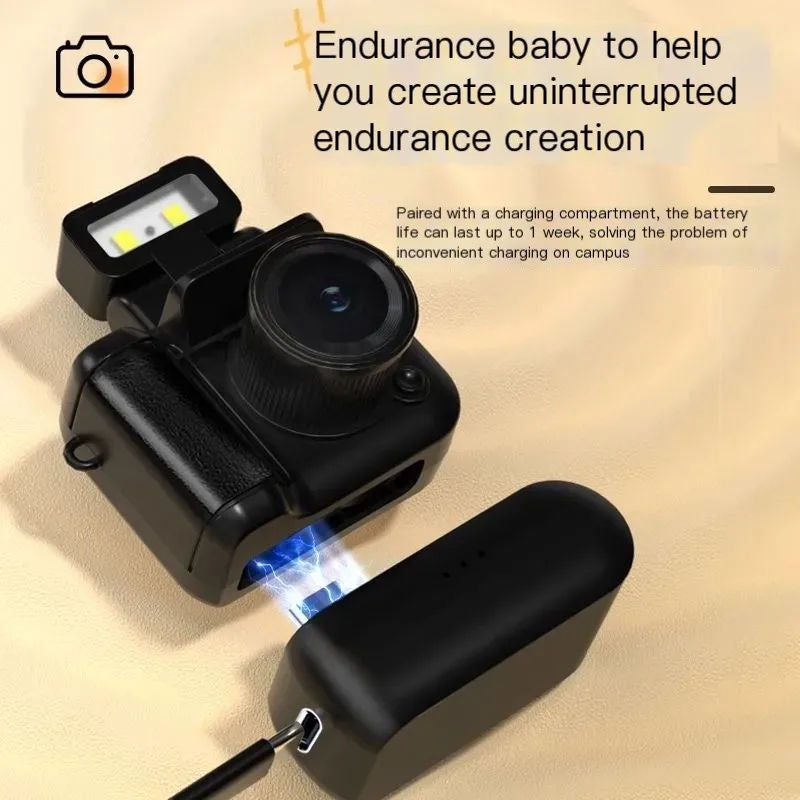 Y4000 Digital Camera - Mini HD Portable Student Pocket Camera with Built-in Fill Light & Card Slot