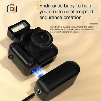 Y4000 Digital Camera - Mini HD Portable Student Pocket Camera with Built-in Fill Light & Card Slot