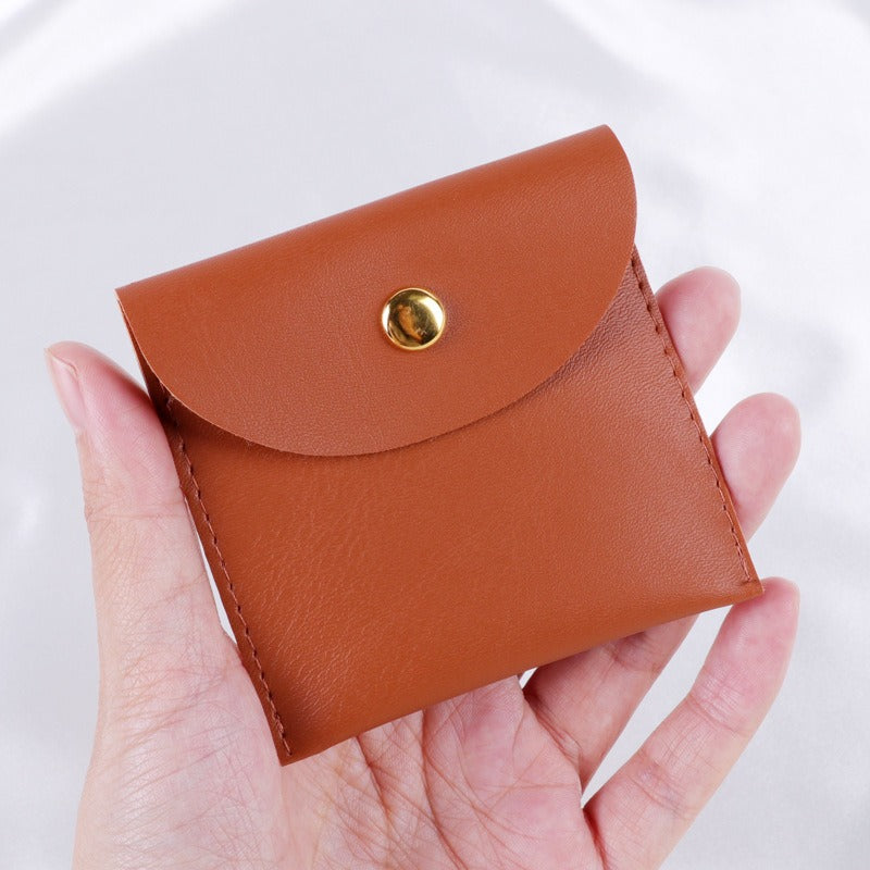 Colorful Faux Leather Jewelry Pouch / Travel Storage Bag with Buckle Closure
