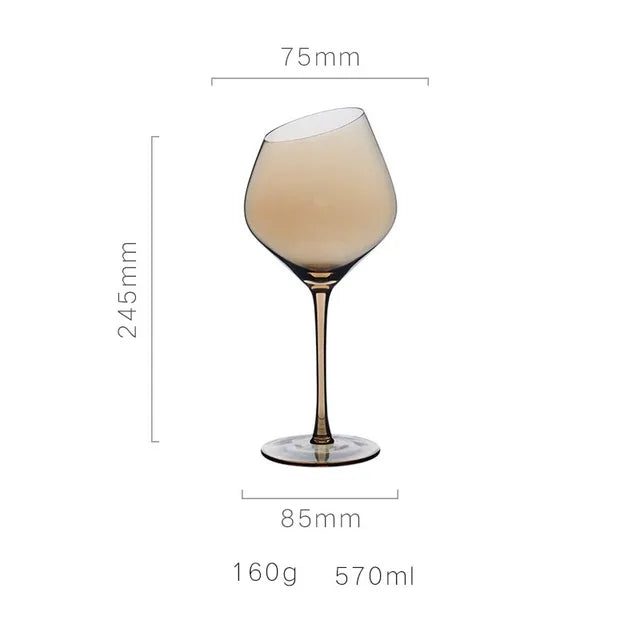 Creative Bevel Champagne/Wine Glass Cups with Iridescent Color-Changing Finish