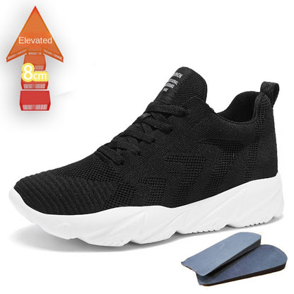 Men's 8CM Height-Enhancing Mesh Running/Sports Shoes