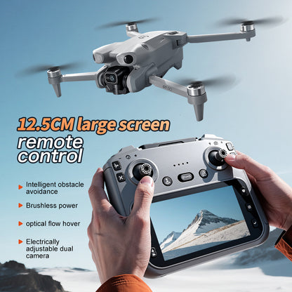 T5C Pro RC Quadcopter - 12.5cm Extra-Large Screen Remote Control Drone with Optical Flow & Brushless Motor