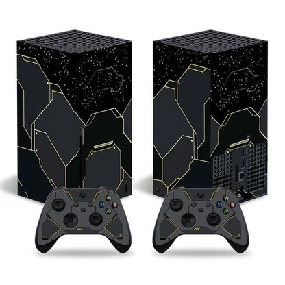 Futuristic Tech Vinyl Skin Decal Sticker Set for Xbox Series X Console & Controllers