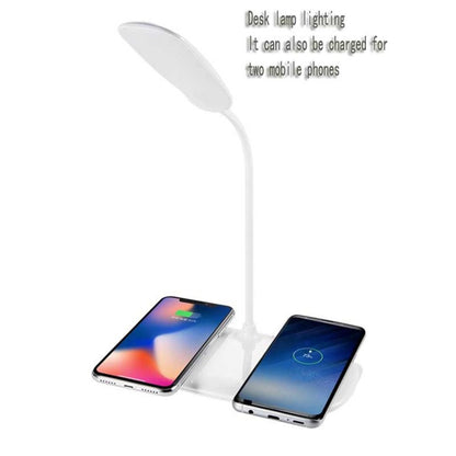 Folding LED Desk Lamp with Wireless Phone Charger - Smart Touch Control Reading Table Lamp & Night Light