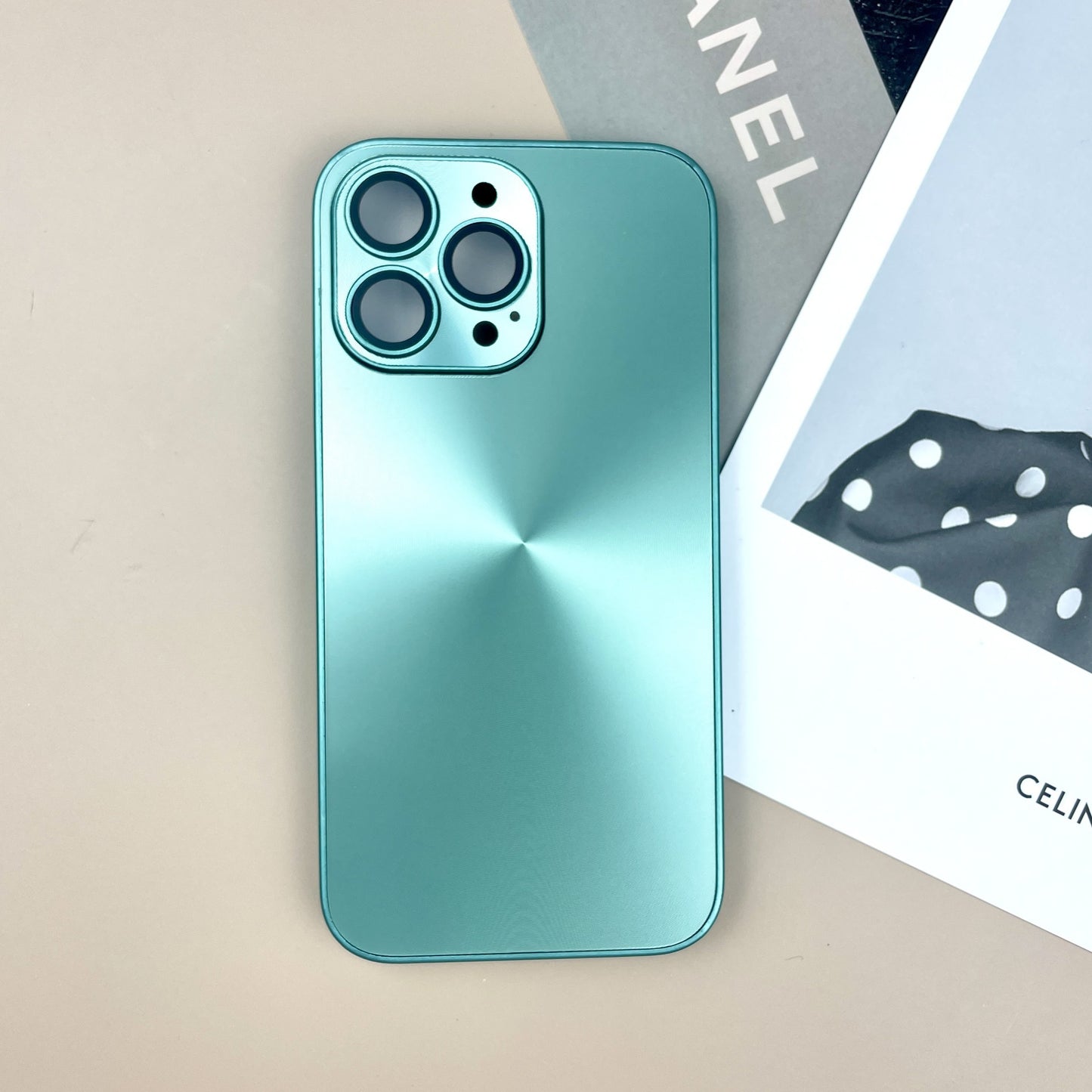 Luxury Aurora Laser CD Pattern Matte Phone Case for iPhone 15 14 13 Pro Max - Full Lens Protection Soft Cover
