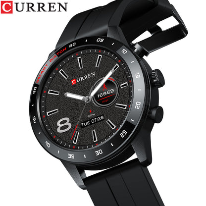 Men's Waterproof Electronic Smartwatch - Round Screen Health Monitor & Heart Rate Tracker