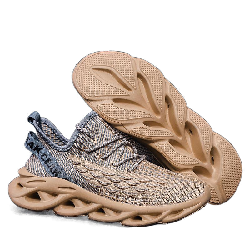 Men's Flyknit Mesh Running Shoes - Lightweight Casual Trendy Sneakers