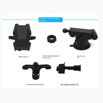 Telescopic Long Arm Car Phone Holder - Suction Cup Mount for Dashboard & Windshield