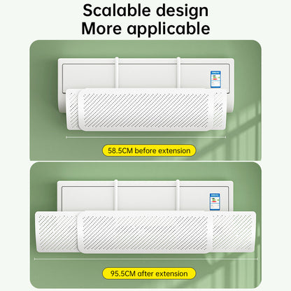 Universal Air Conditioner Deflector Guard - Adjustable Air Flow Confinement Shield for Split AC