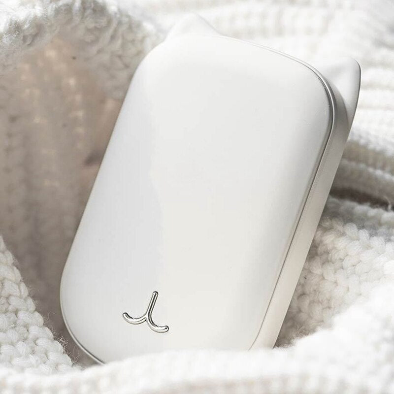 Cute 2-in-1 Rechargeable Hand Warmer & 3600mAh Power Bank - Portable USB Electric Pocket Heater