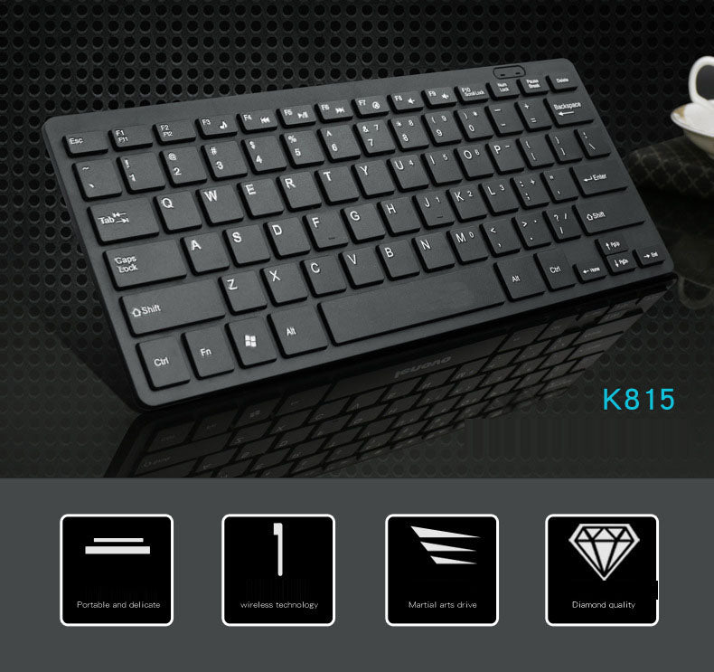 USB Wired Chocolate Mini Silent Keyboard - Compact Low-Profile Desktop & Laptop Office Keyboard