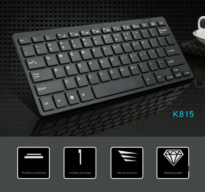 USB Wired Chocolate Mini Silent Keyboard - Compact Low-Profile Desktop & Laptop Office Keyboard