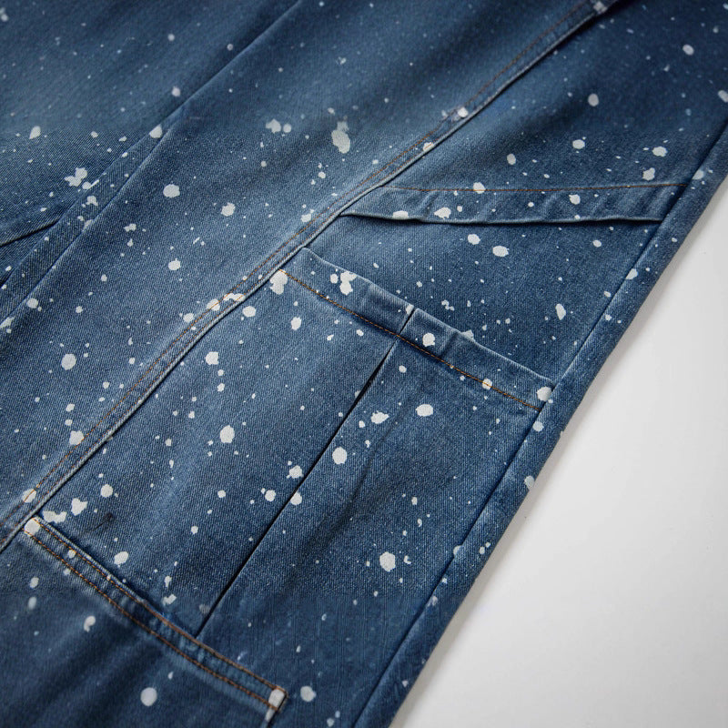 Men's Streetwear Deconstructed Patchwork Denim Trousers