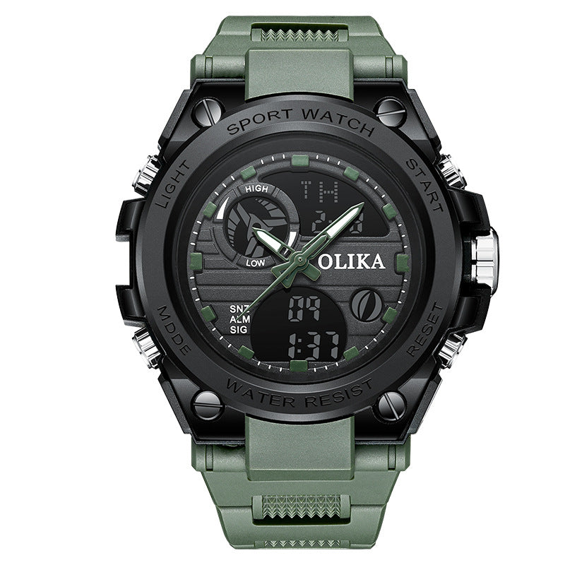 Multifunctional Shock Resistant Sports Watch - Tactical Digital-Analog Student Watch