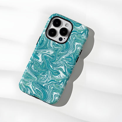 Luxury Green Malachite Marble Pattern Phone Case for iPhone 16 15 14 13 Pro Max - Abstract Stone Hard Cover