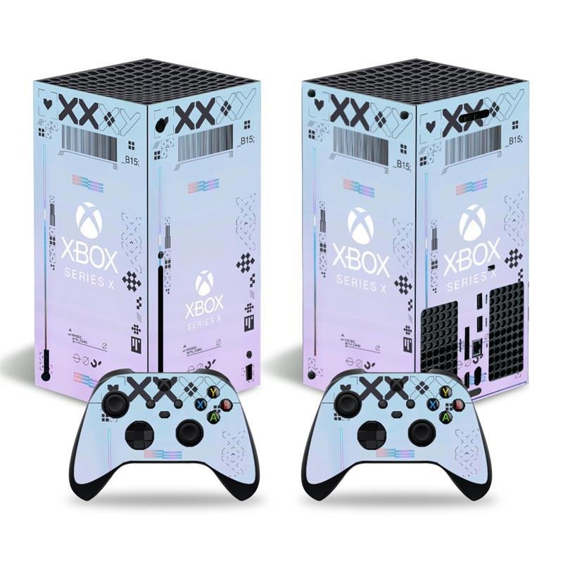 Futuristic Tech Vinyl Skin Decal Sticker Set for Xbox Series X Console & Controllers