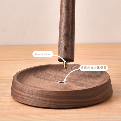 Walnut Wooden Headphone Stand - Real Wood Headphone Holder & Desktop Display Rack