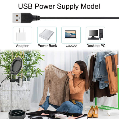 Universal USB Selfie Ring Light - Dimmable Video Lighting with Stand & Phone Holder for YouTube & Makeup Live