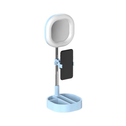 Universal USB Selfie Ring Light - Dimmable Video Lighting with Stand & Phone Holder for YouTube & Makeup Live
