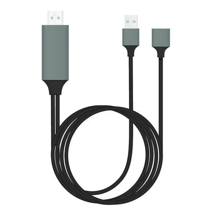USB to HDMI Cable Converter Adapter - Plug & Play Screen Mirroring Cable for iPhone, iPad & Android to TV/Projector