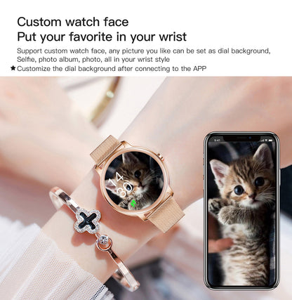R18 Luxury Ladies Smart Watch - 1.09" Full Touch Ultra-Thin Screen