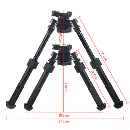 V8 Tactical Bipod - 360 Degree Rotating Retractable Swing Bipod