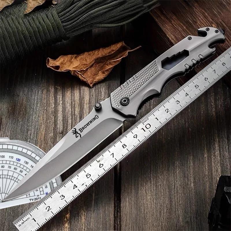 Premium Browning Tactical Folding Knife - Sharp Outdoor Survival Pocket Knife