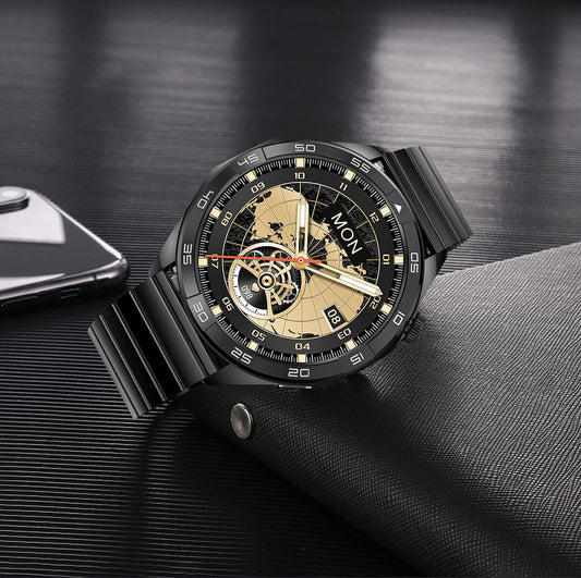 Luxury Business Smart Watch with Bluetooth Calling - Round Screen Health Monitoring Watch