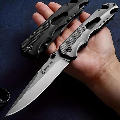 Premium Browning Tactical Folding Knife - Sharp Outdoor Survival Pocket Knife