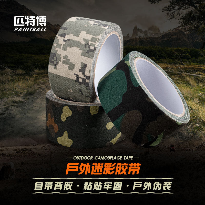 Outdoor Tactical Camo Tape - Elastic Bionic Cloth Wrap for Hunting & Paintball