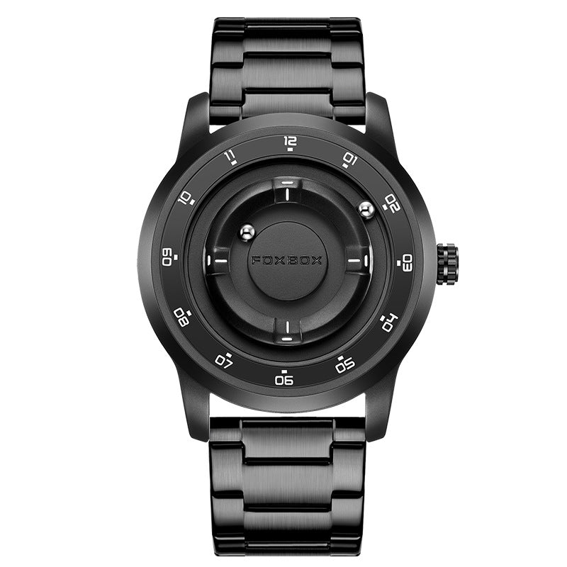 LIGE Unique Black Concept Watch Men's Multi-Function Water Resistant Metal Band