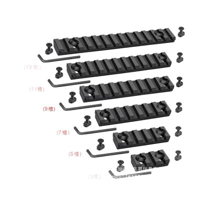 CNC Aluminum M-LOK Metal Rail Section - 20mm Tactical Picatinny Rail