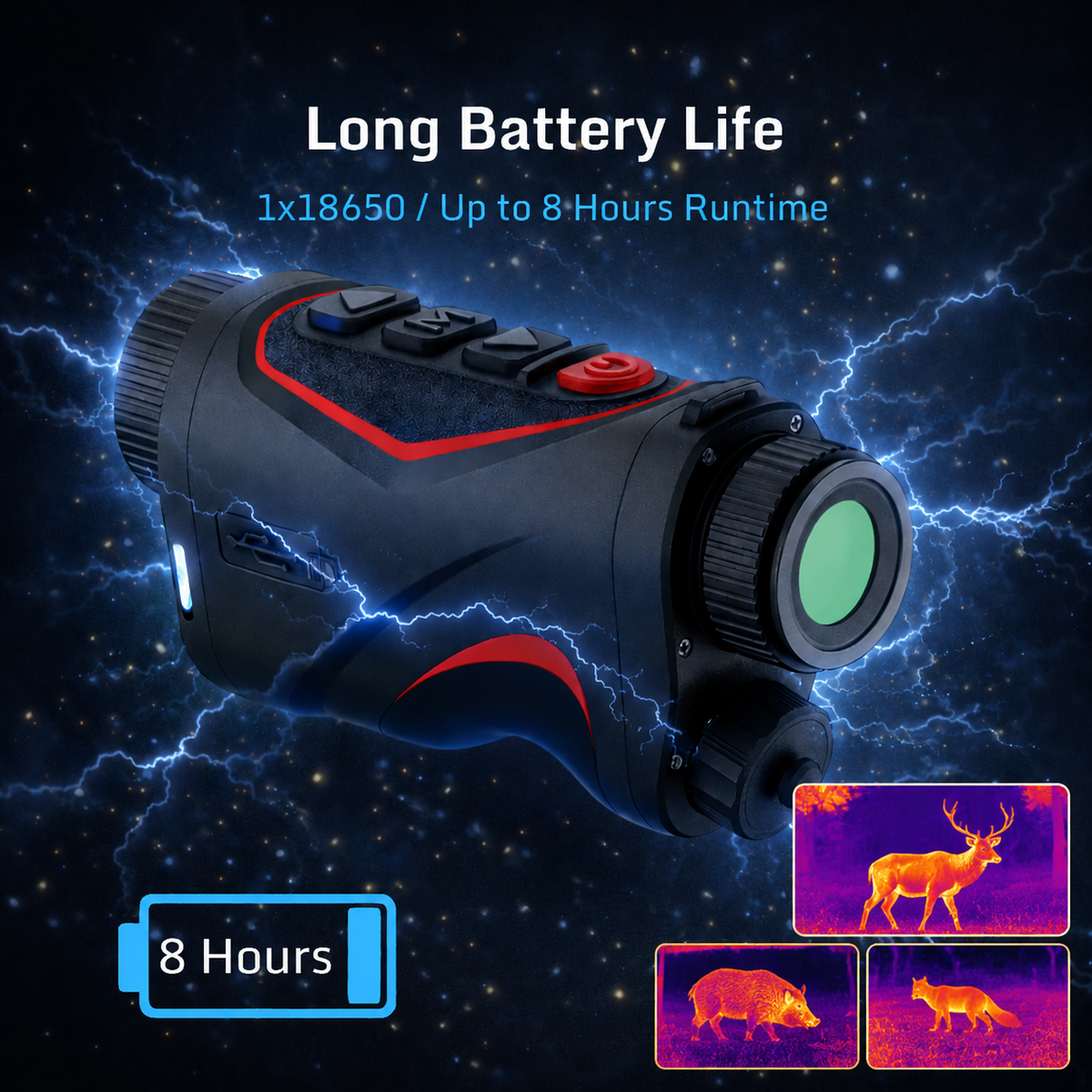 Precision 384x288 Thermal Imaging Monocular with 1km Laser Rangefinder & WiFi