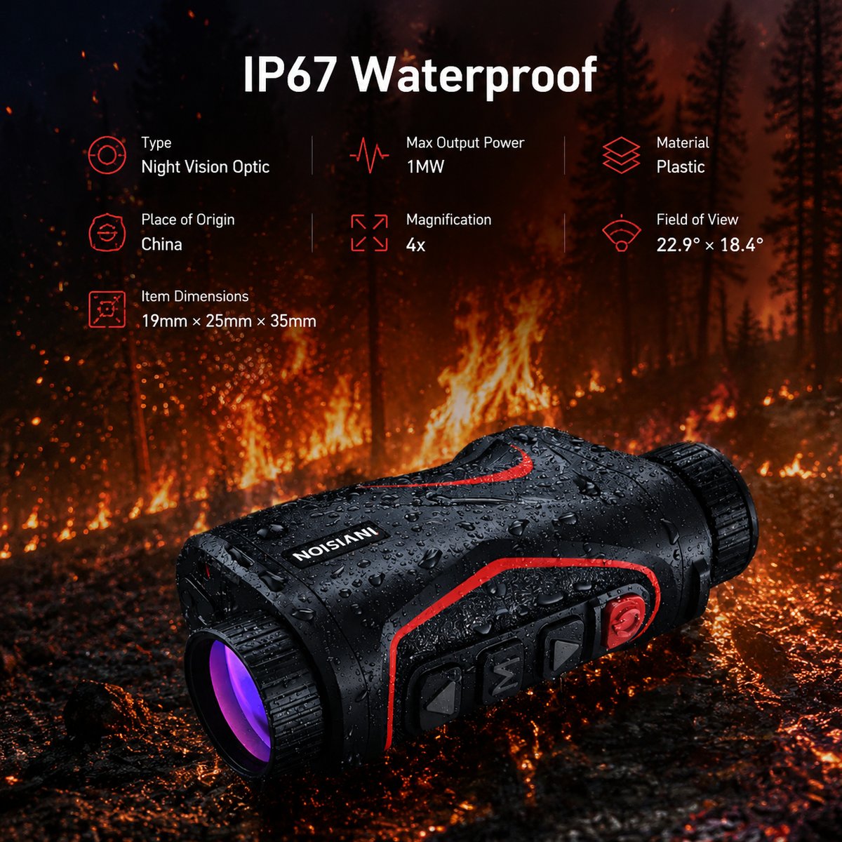 Precision 384x288 Thermal Imaging Monocular with 1km Laser Rangefinder & WiFi